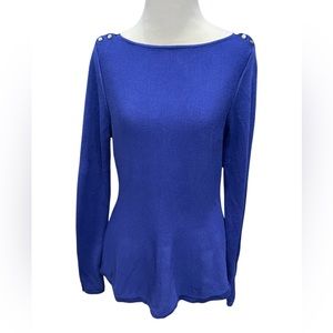 Ralph Lauren Peplum sweater periwinkle blue size 4